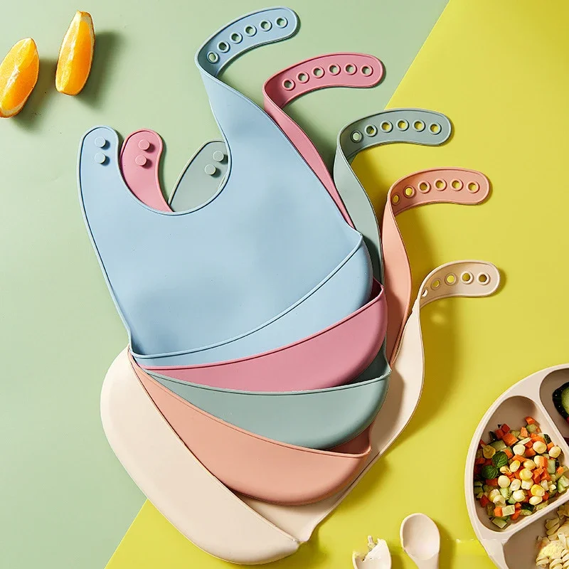 Waterproof Baby Bibs Silicone - مريلة سيليكون للأطفال مقاومة للماء على