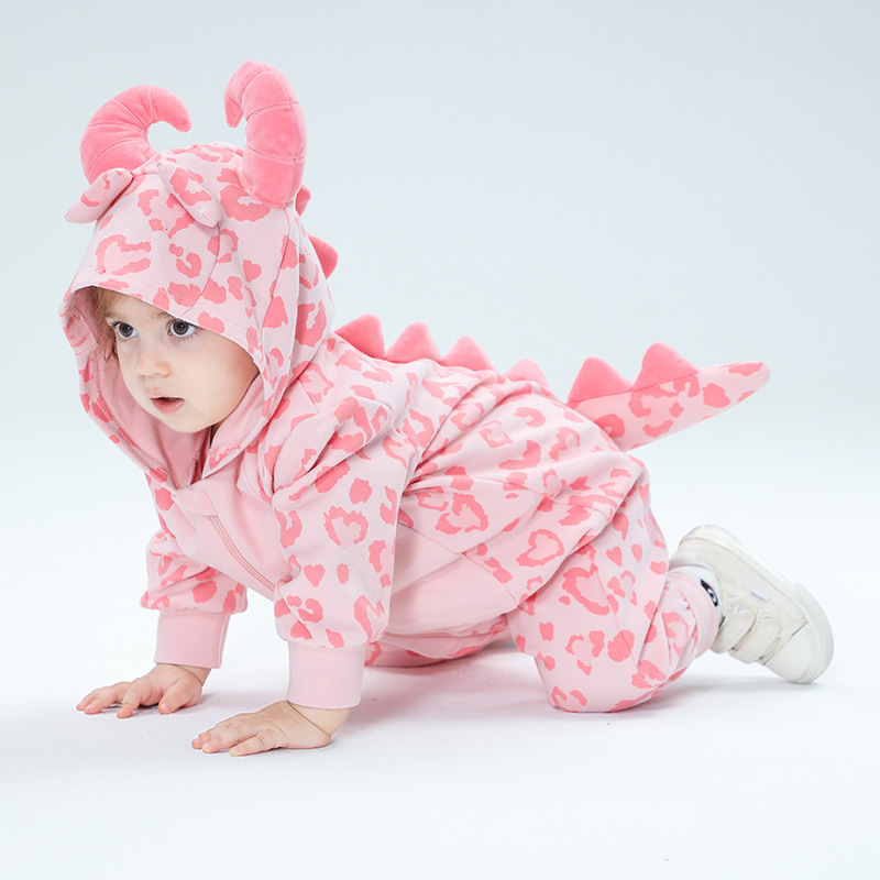 Cotton Baby Onesies Zipper - الربيع Kigurumis طفل الفتيات ملابس لطيف