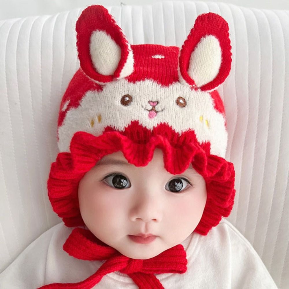 Infant Beanie Hat With Ears - أزياء أرنب الأذن الطفل محبوك قبعة