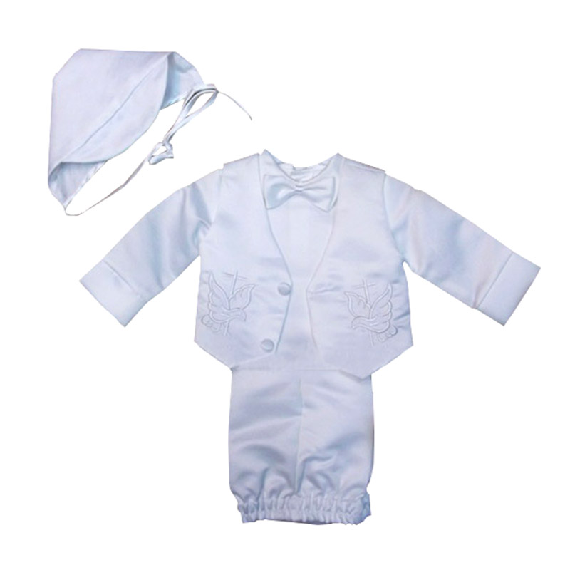Baby Boy Suit Set Baptism - المعمودية ملابس الأطفال الأولاد الدعاوى البيضاء