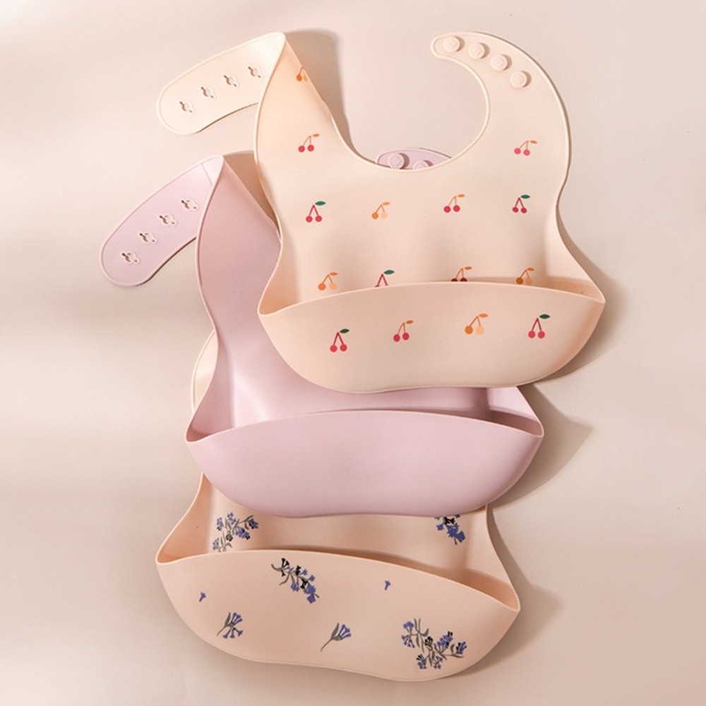 Waterproof Baby Bibs Silicone - مريلة أطفال جديدة من السيليكون قابلة