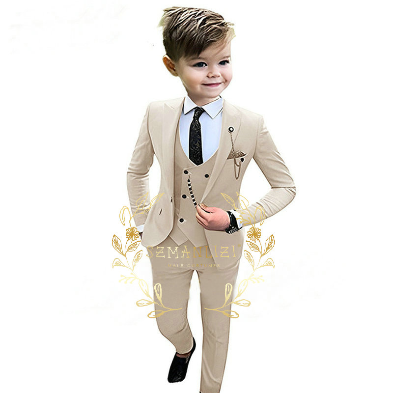 أطفال بنين البيج السترة سترة ا - مراجعة Baby Boy Suit Set Baptism وسعره