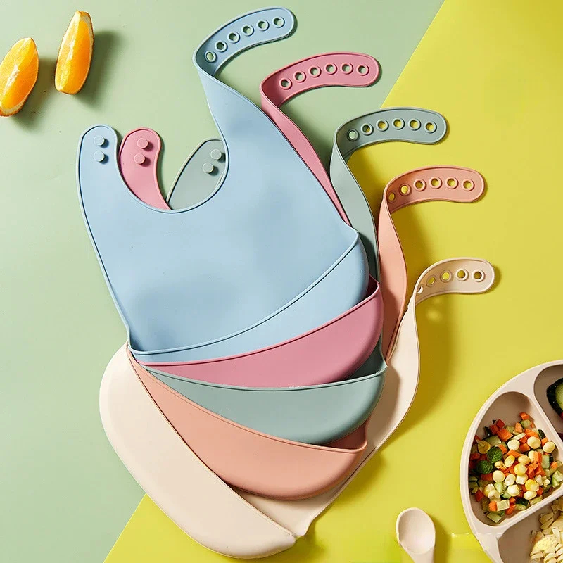 1/3 قطعة مريلة أطفال قابلة للت - مراجعة Waterproof Baby Bibs Silicone وسعره