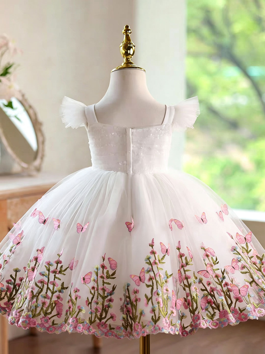 فستان فتاة الزهور الأبيض من Ji - مراجعة Toddler Girl Tulle Party Dress وسعره