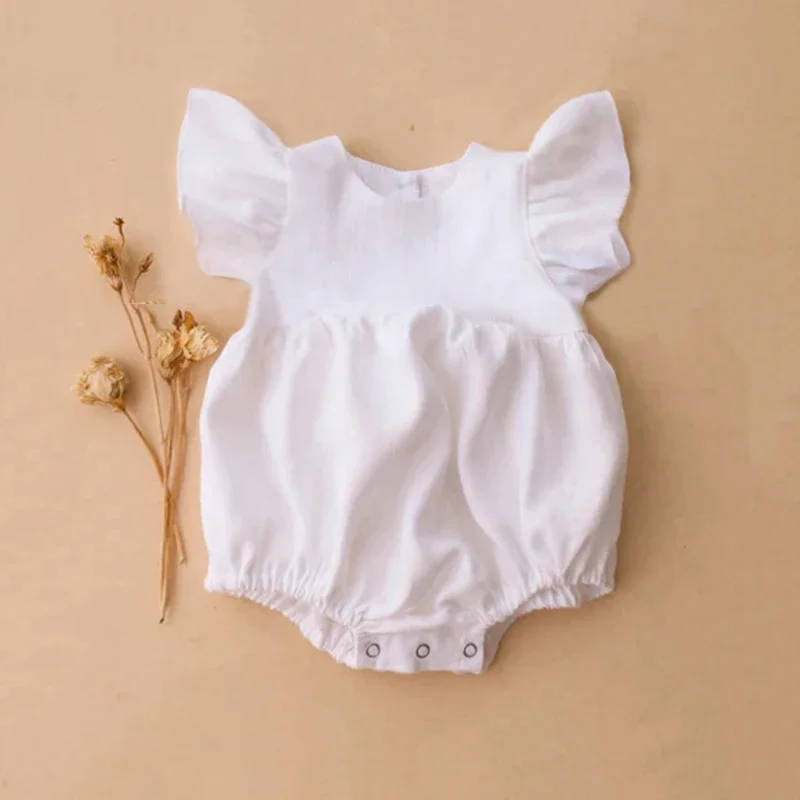 جمبسوت قطنية للأطفال حديثي الو - مراجعة Baby Summer Linen Sleeveless Jumpsuit وسعره